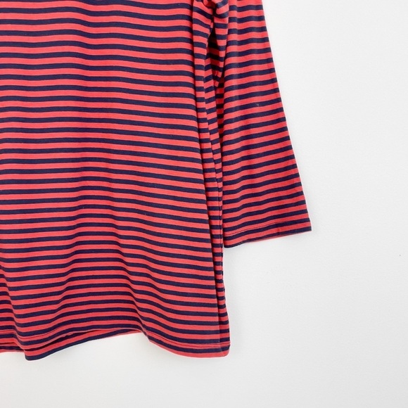 Anthropologie T.L.A Red Cotton Blend Striped Long Sleeves Top Size X-Large - Picture 12 of 15